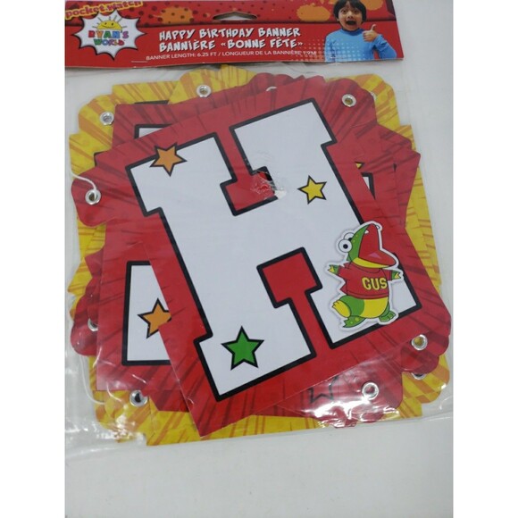Ryans World Two Happy Birthday Banners NEW in Package American Greetings Ryan's - Picture 11 of 13